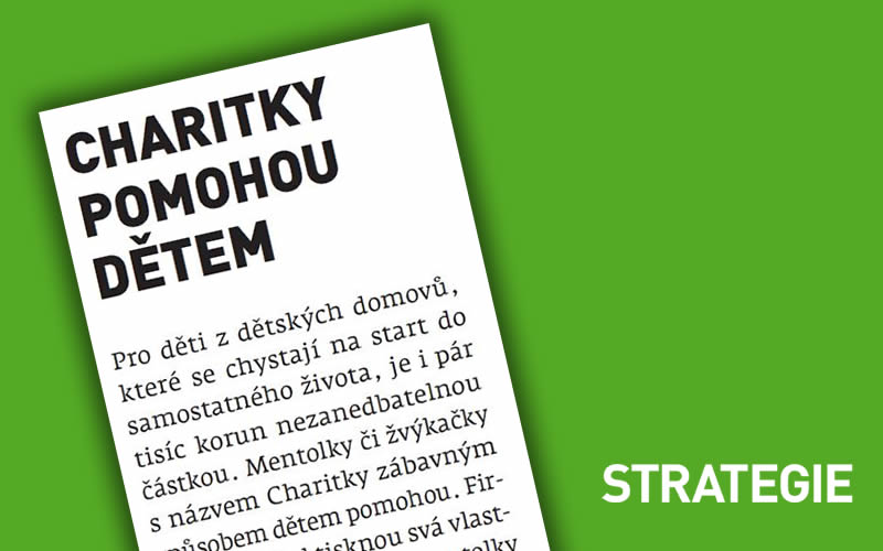 Strategie - Charitky pomohou dětem